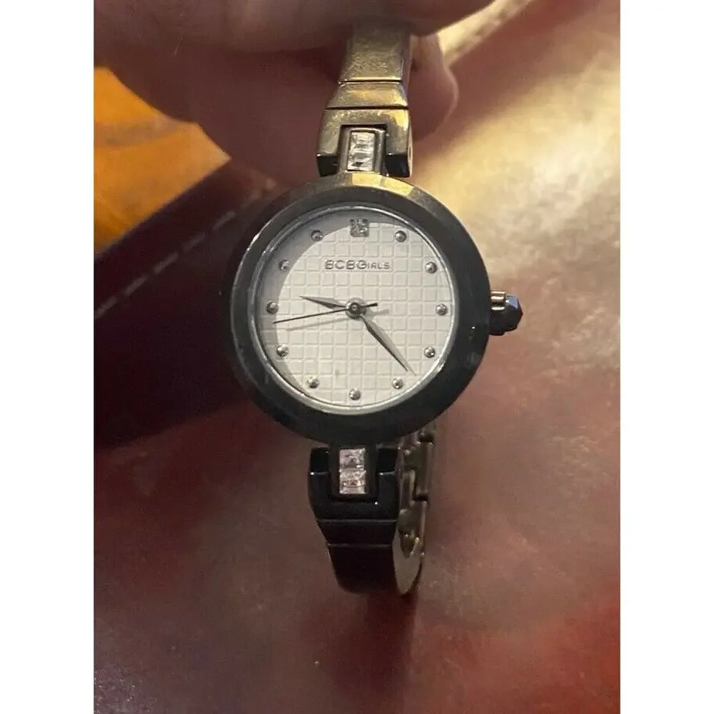 Women's 25mm BCBGirls Gunmetal Tone watch, Crystal accents